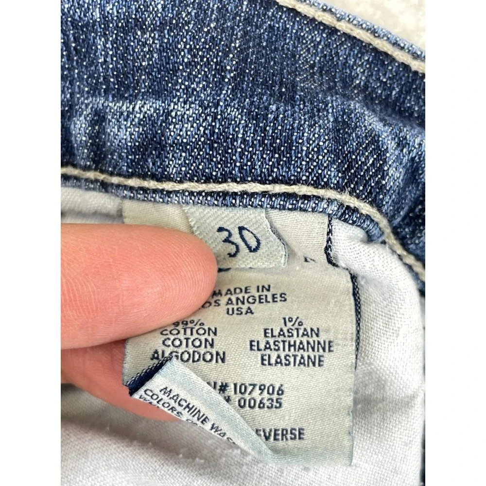 Hudson Byron Straight Leg Jeans Mens 30 Blue Medium Wash Stretch Denim Casual